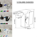 GobekUsa LED Waterfall Basin Faucet White & Black Mixer Tap Deck Mount Solid Brass