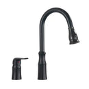 GobekUsa Brass Black Kitchen Faucet Pull Out Mixer Taps Hot/Cold Water Cranes