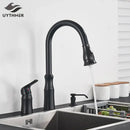 GobekUsa Brass Black Kitchen Faucet Pull Out Mixer Taps Hot/Cold Water Cranes