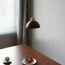 GobekUsa Ceramic Walnut Pendant Light with LED, Adjustable Hanging Lamp