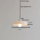 GobekUsa Ceramic Walnut Pendant Light with LED, Adjustable Hanging Lamp