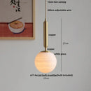 GobekUsa Ceramic Walnut Pendant Light with LED, Adjustable Hanging Lamp