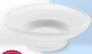 Matte clear glass soap dish with lid bathroom accessory by Decorbites