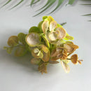 Matte gold silver & green artificial ferns shrubs living room decor by Decorbites