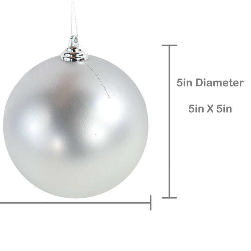 Matte Silver Ball Ornaments