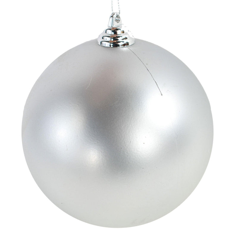 Matte Silver Ball Ornaments