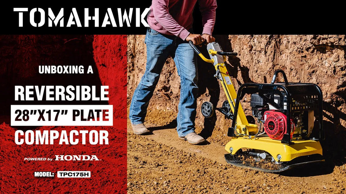 Tomahawk 6.5 HP Honda Reverse Hydraulic Plate Compactor for Soil, Aggregate, Cohesive Compaction, photo 4 of 13