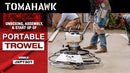 30" Portable Concrete Power Trowel with 18ft Bull Float Handle 37cc Engine