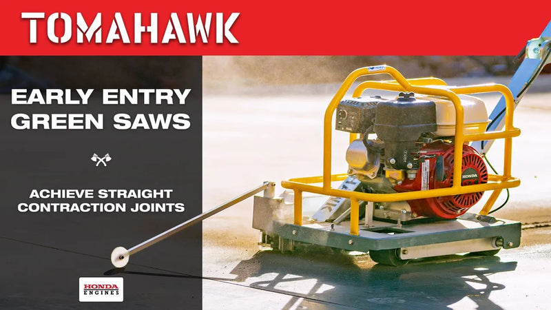 6" Early Entry Green Concrete Saw with 3.5 HP Honda GX120 Engine