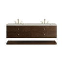 James Martin Allamari 72" Floating Double Bathroom Vanity, Sable