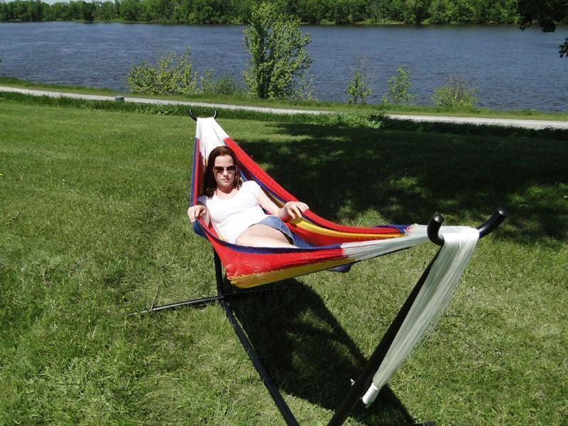 Double Mayan Hammock with Universal Stand