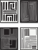 Black and white tribal