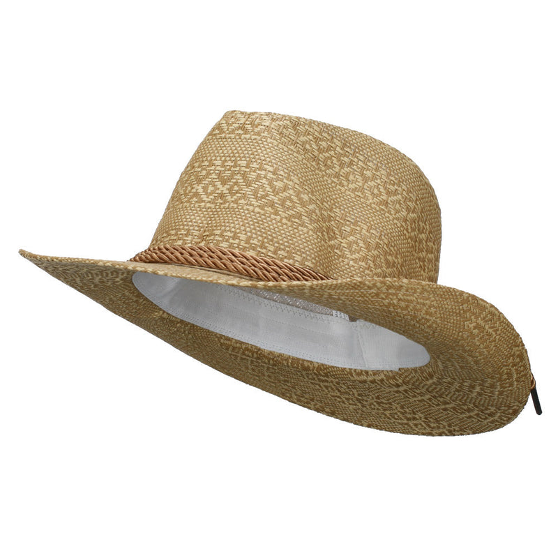 Men's Mix Braid Large Brim Fedora