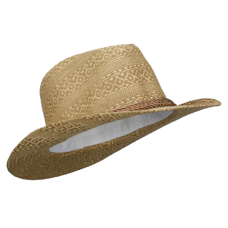 Men's Mix Braid Large Brim Fedora