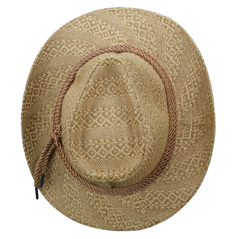 Men's Mix Braid Large Brim Fedora
