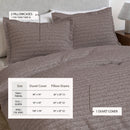 100% Cotton Honeycomb Waffle Duvet Set - Mattea Collection by Great Bay Home