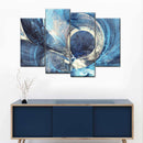 Ocean Line Swirls Abstract Wall Art