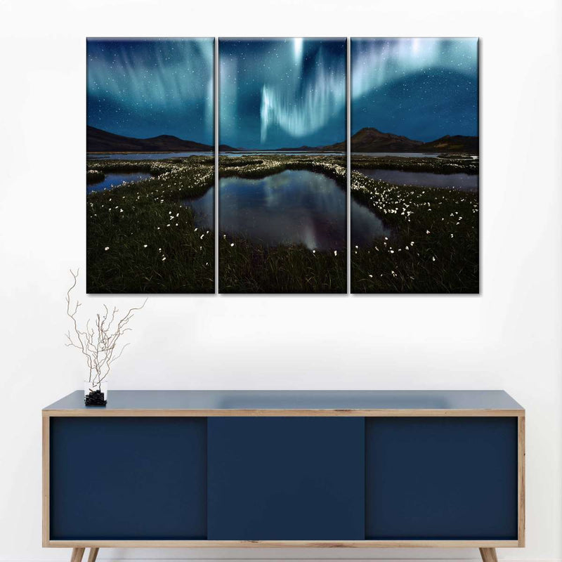 Landmannalaugar Northern Lights Wall Art