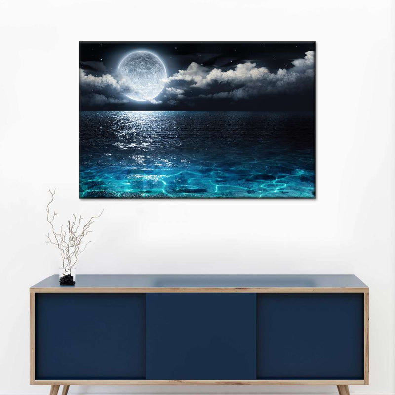 Romantic Full Moon Wall Art