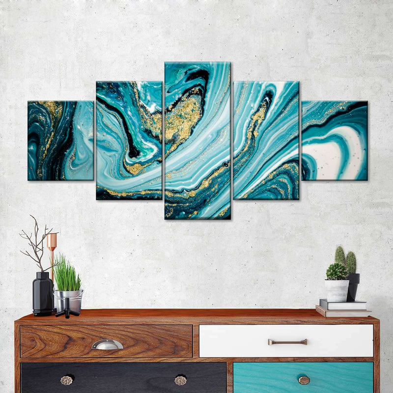 Dynamic Abstract Marble Wall Art