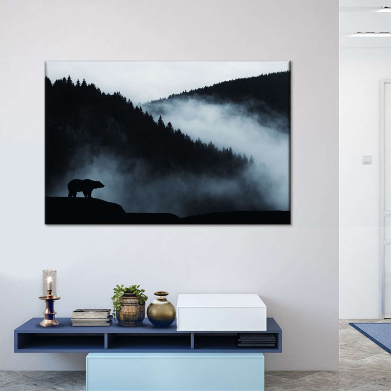 Misty Mountain Bear Wall Art