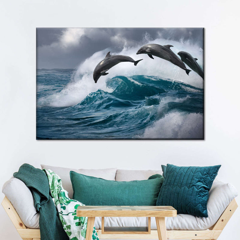 Leaping Dolphins Wall Art