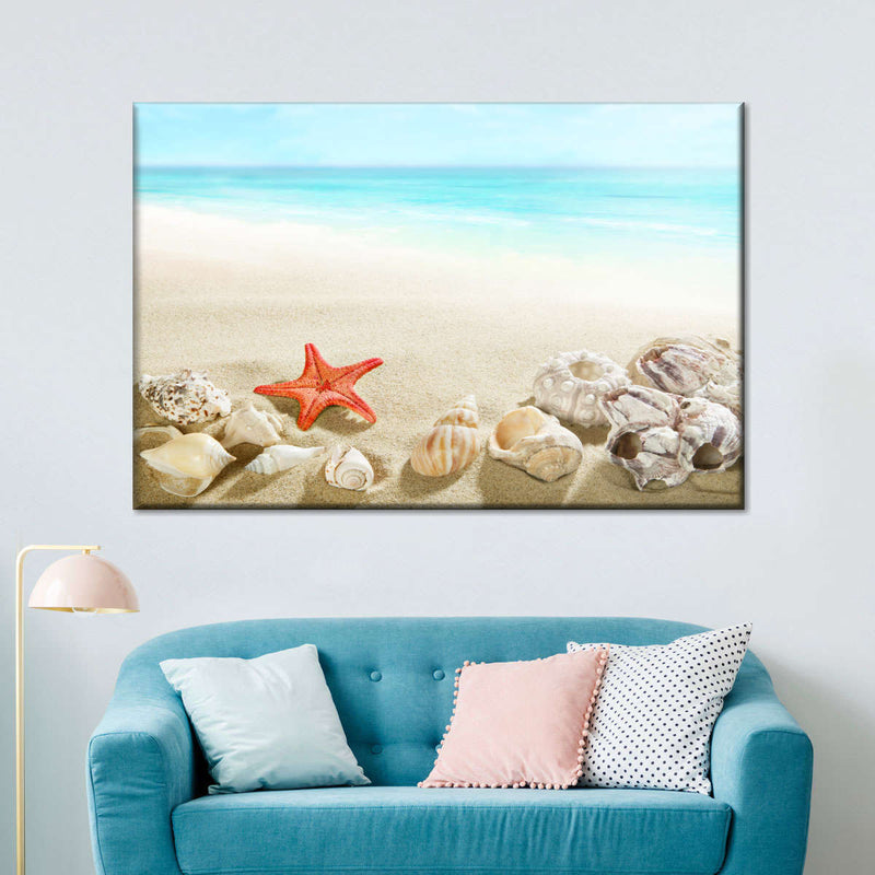 Seashells At The Beach Wall Art