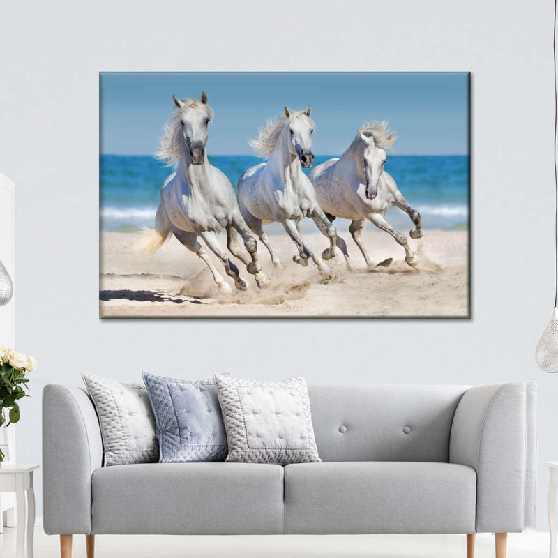 Wild Beach Horses Wall Art