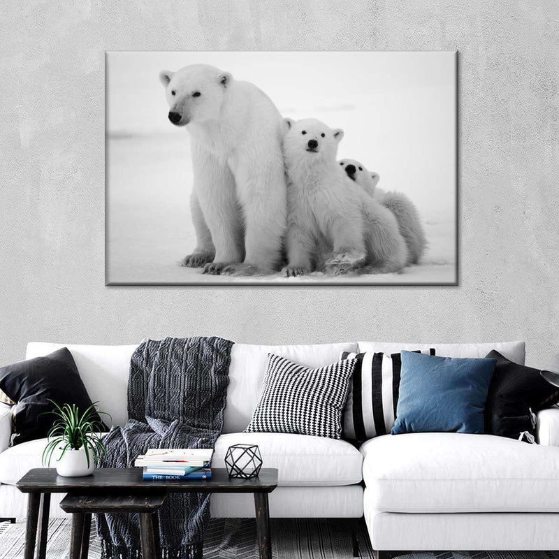 Polar Bear Family Wall Art