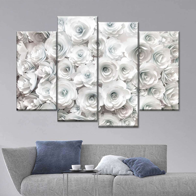 White Roses Wall Art