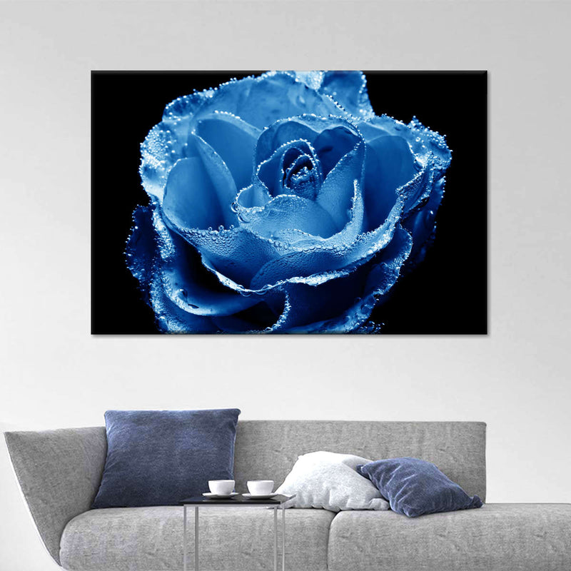 Misty Blue Rose Wall Art