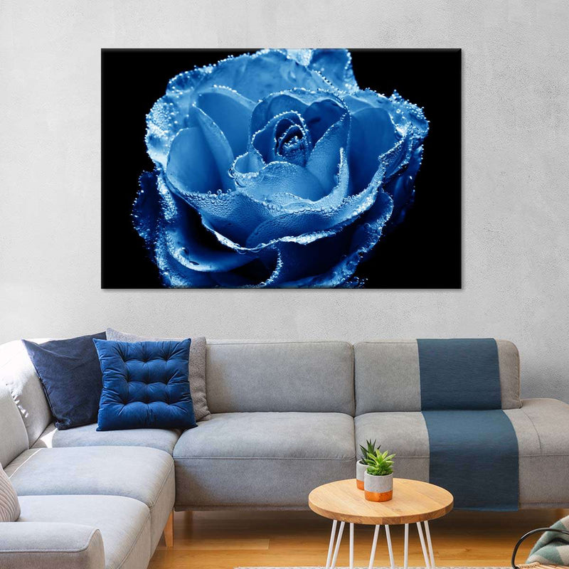 Misty Blue Rose Wall Art