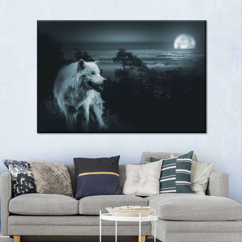 Moon Wolf Wall Art