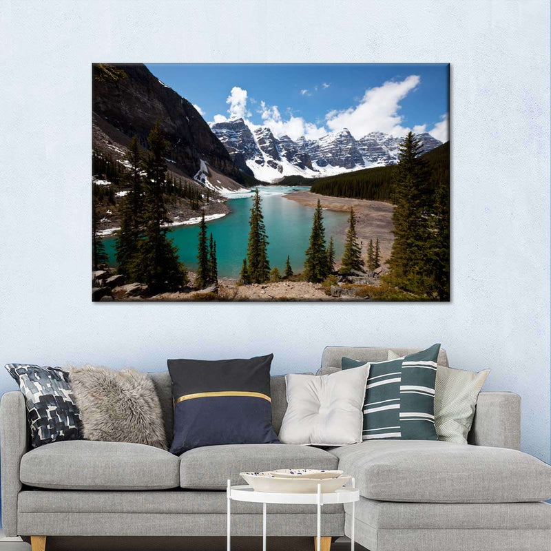 Moraine Lake At Banff Park Wall Art