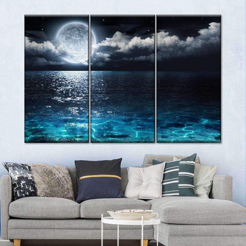 Romantic Full Moon Wall Art