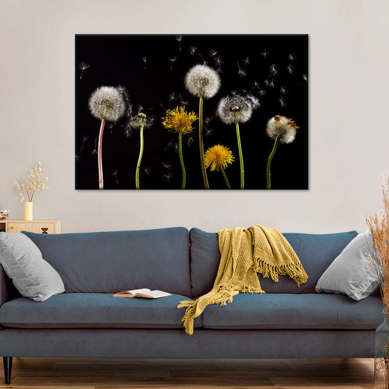 Dandelion In The Wind Wall Art