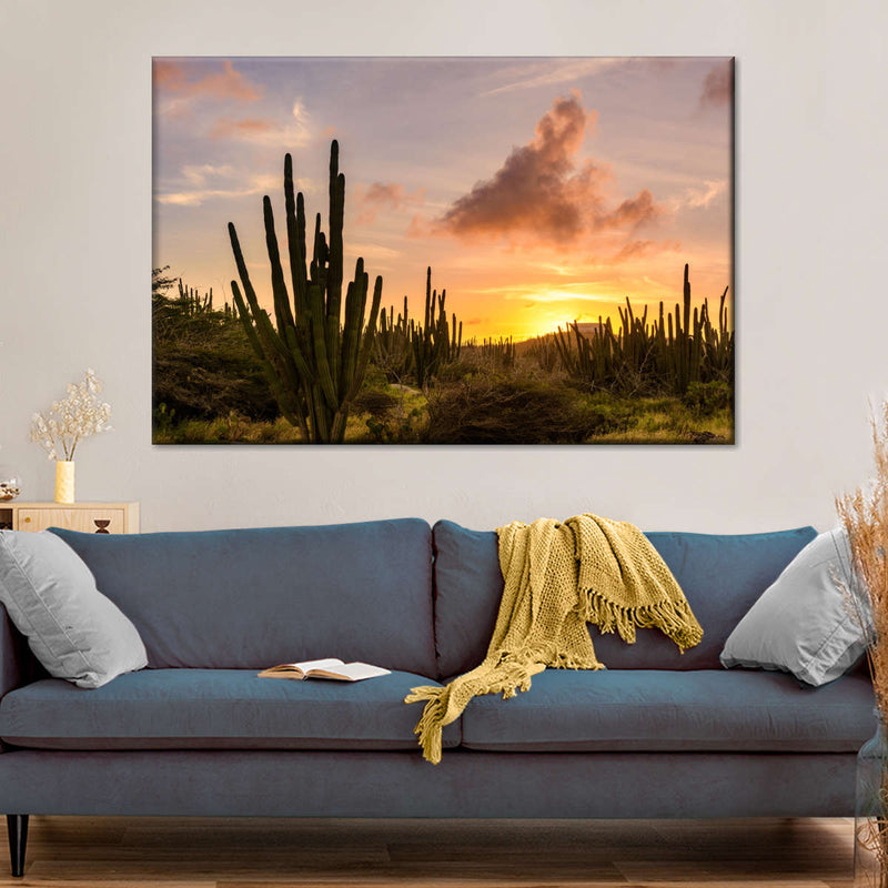 Cactus Sunset Wall Art