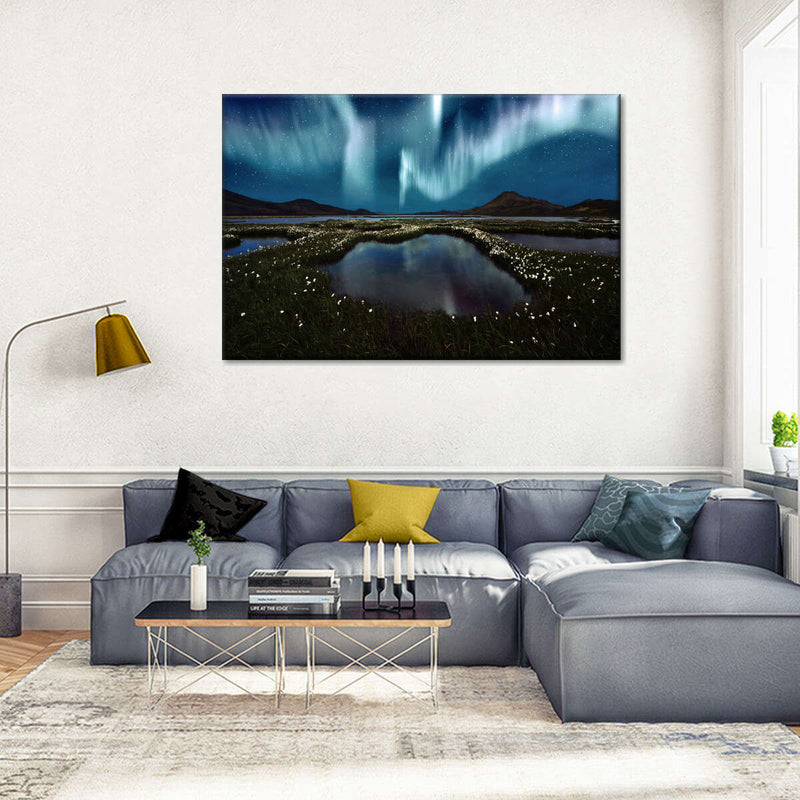 Landmannalaugar Northern Lights Wall Art