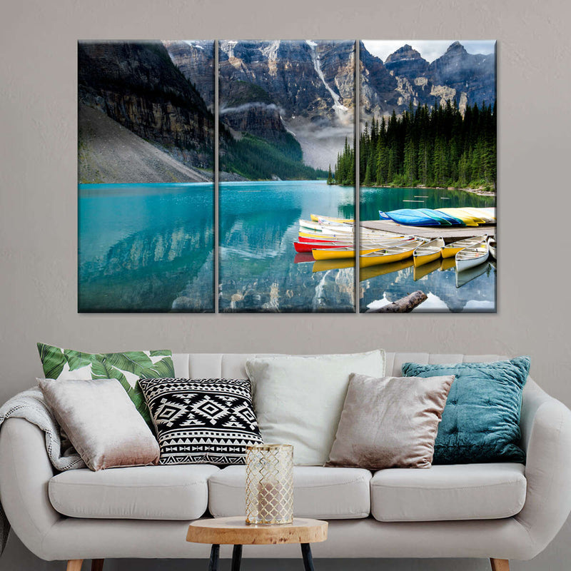 Lake Moraine Kayaks Wall Art