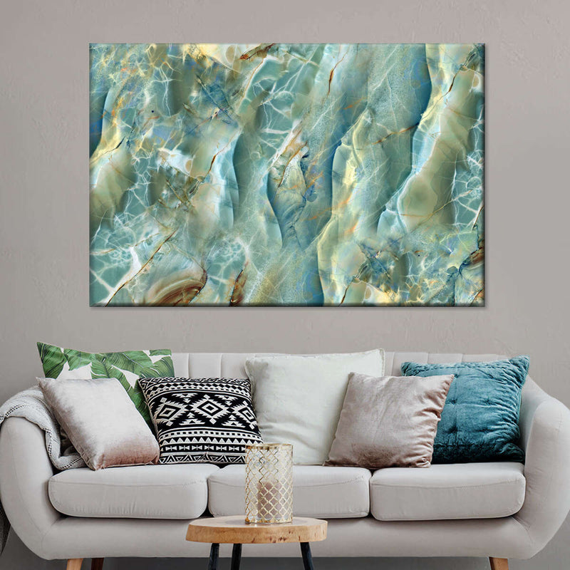 Abstract Green Marble Surface Wall Art