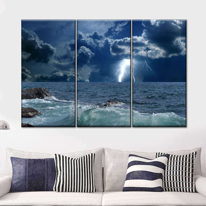 Ocean Storm Bolt Wall Art