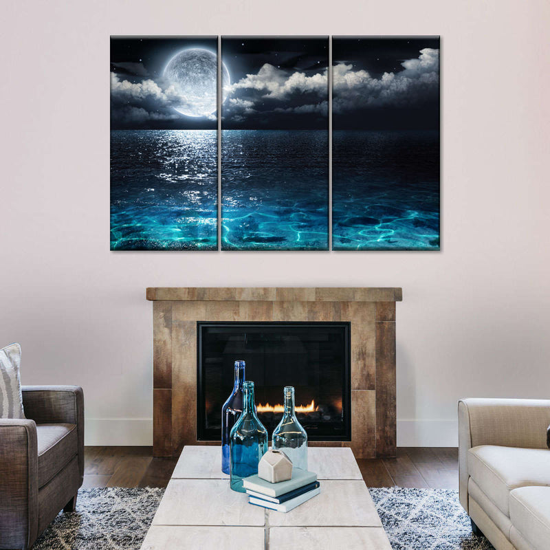 Romantic Full Moon Wall Art