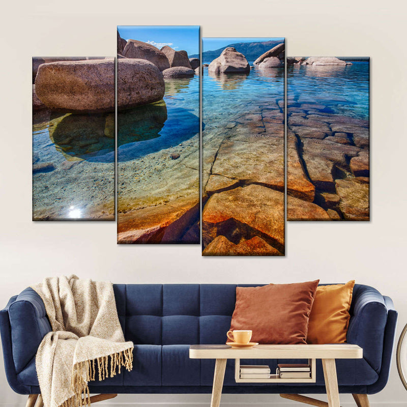 Lake Tahoe Stones Wall Art