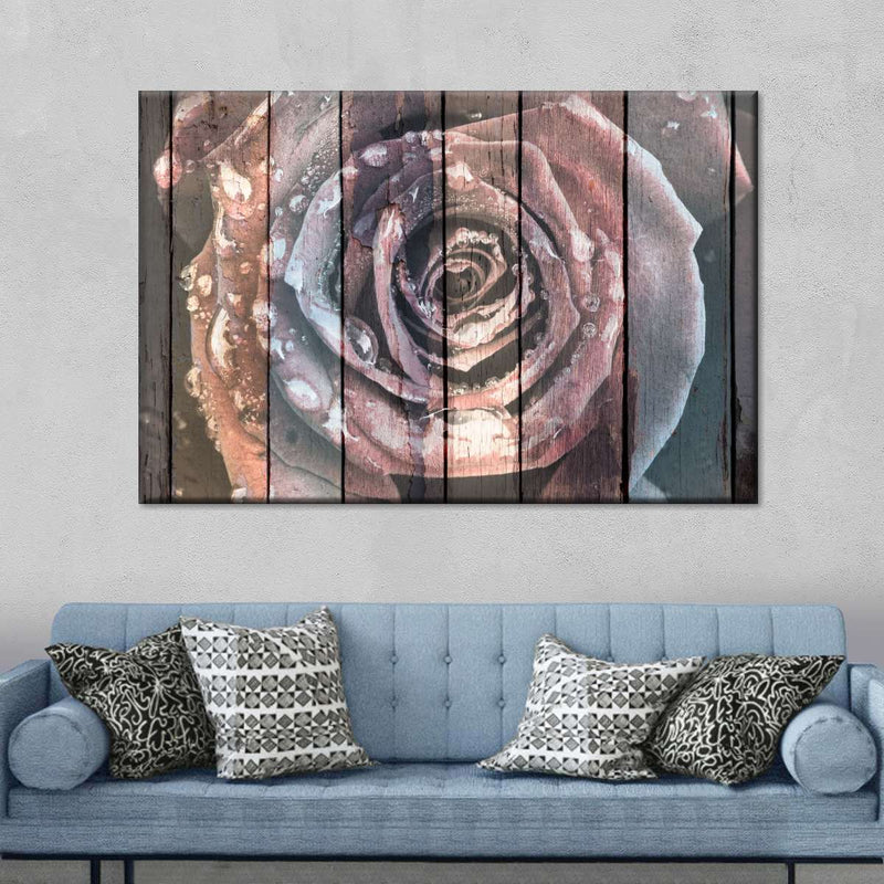 Colorful Wooden Rose Wall Art