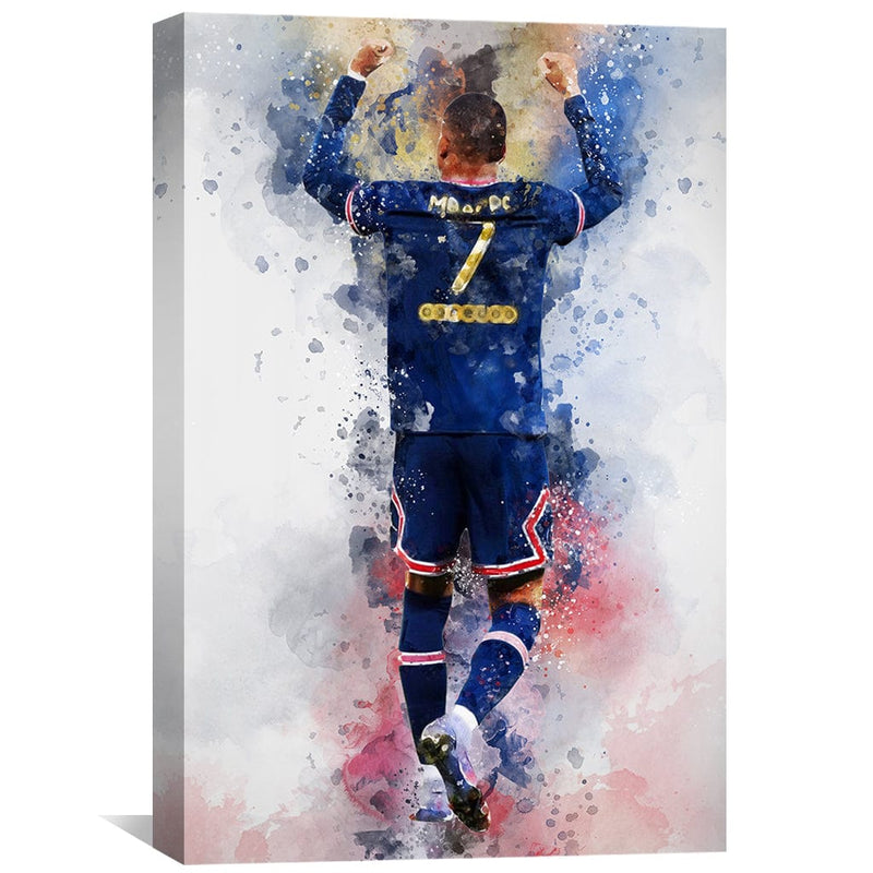 Mbappe Watercolor Canvas