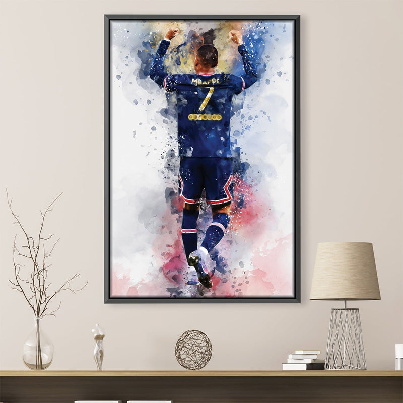 Mbappe Watercolor Canvas