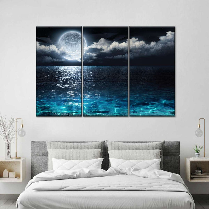 Romantic Full Moon Wall Art