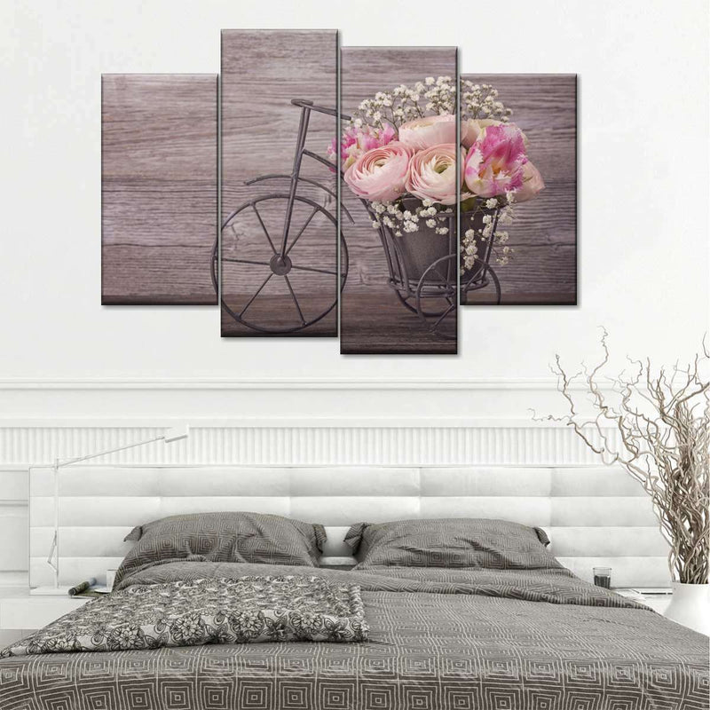 Ranunculus Bicycle Vase Wall Art