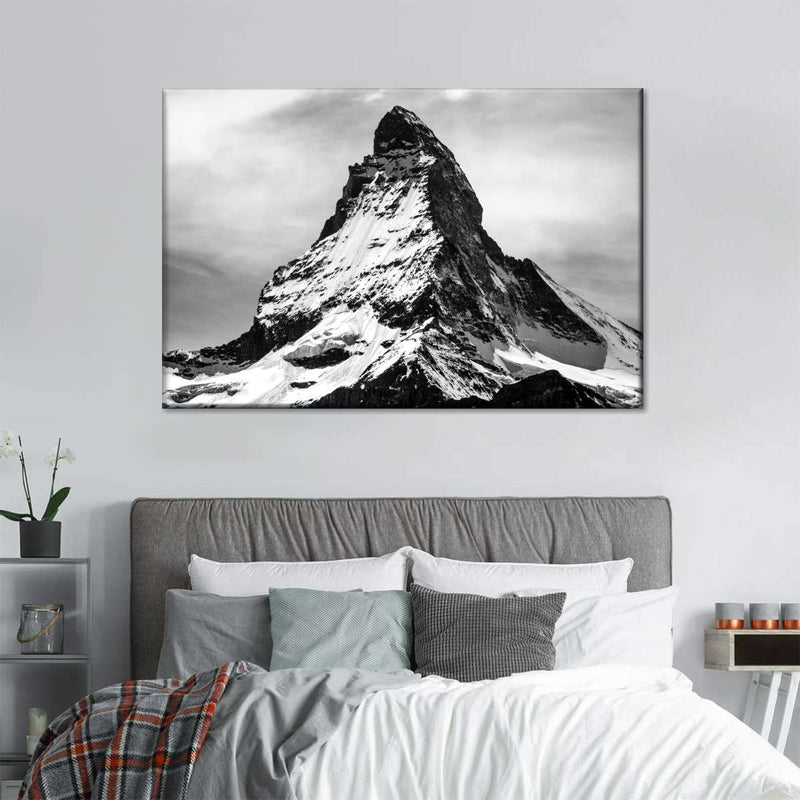 Monochromic Matterhorn Mountain Wall Art