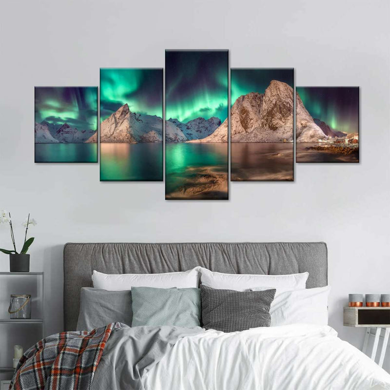 Swirling Moskenes Aurora Wall Art